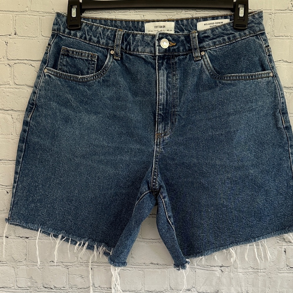 Cotton:On Relaxed Fit Blue Jean Shorts